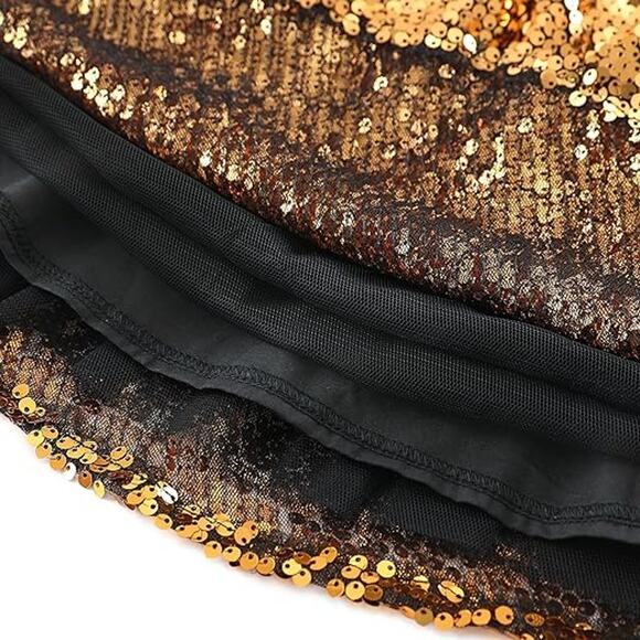 Flofallzique Girls Sequin Skirts Glitter Sparkle Skirt Toddler Tutu - 7 - Picture 5 of 7